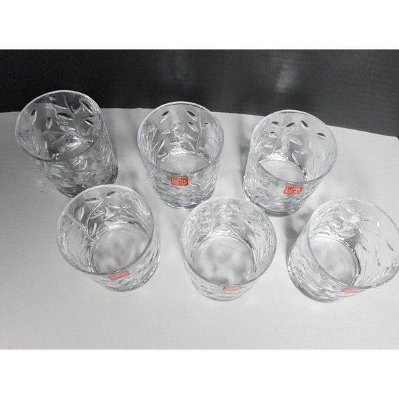 Royal Crystal Rock Laurus Double Old Fashioned Glasses Set of 6 New Old Stock - Picture 4 of 4